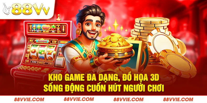 Kho game đa dạng, đồ họa 3D sống động cuốn hút người chơi